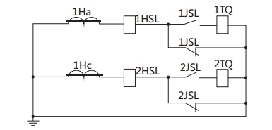 JSL-23繼電器構(gòu)成的去分流操作機構(gòu)的保護原理圖