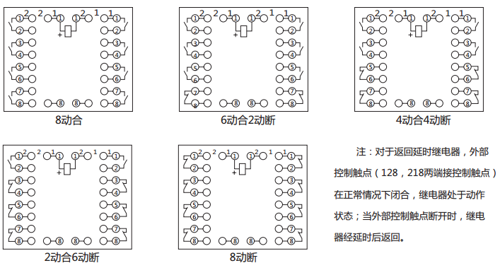 BZS-15延時(shí)中間繼電器內(nèi)部接線圖及外引接線圖